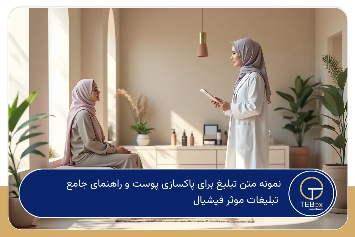 متن تبلیغ برای پاکسازی پوست