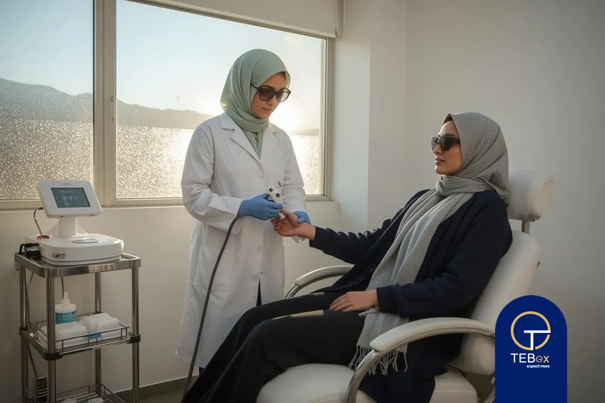 شرایط محیط کار اپراتور لیزر در کلینیک پوست و مو