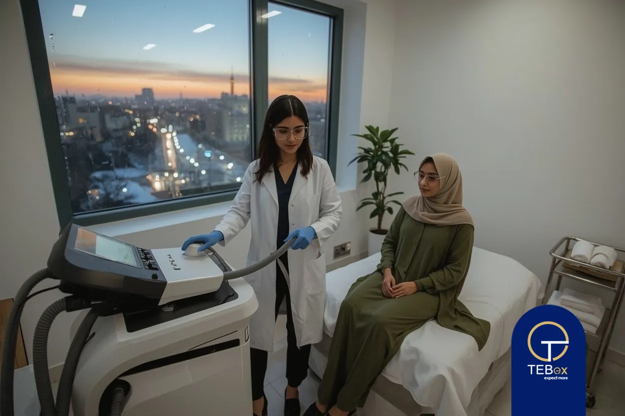 نمونه محیط کار اپراتور لیزر در کلینیک زیبایی