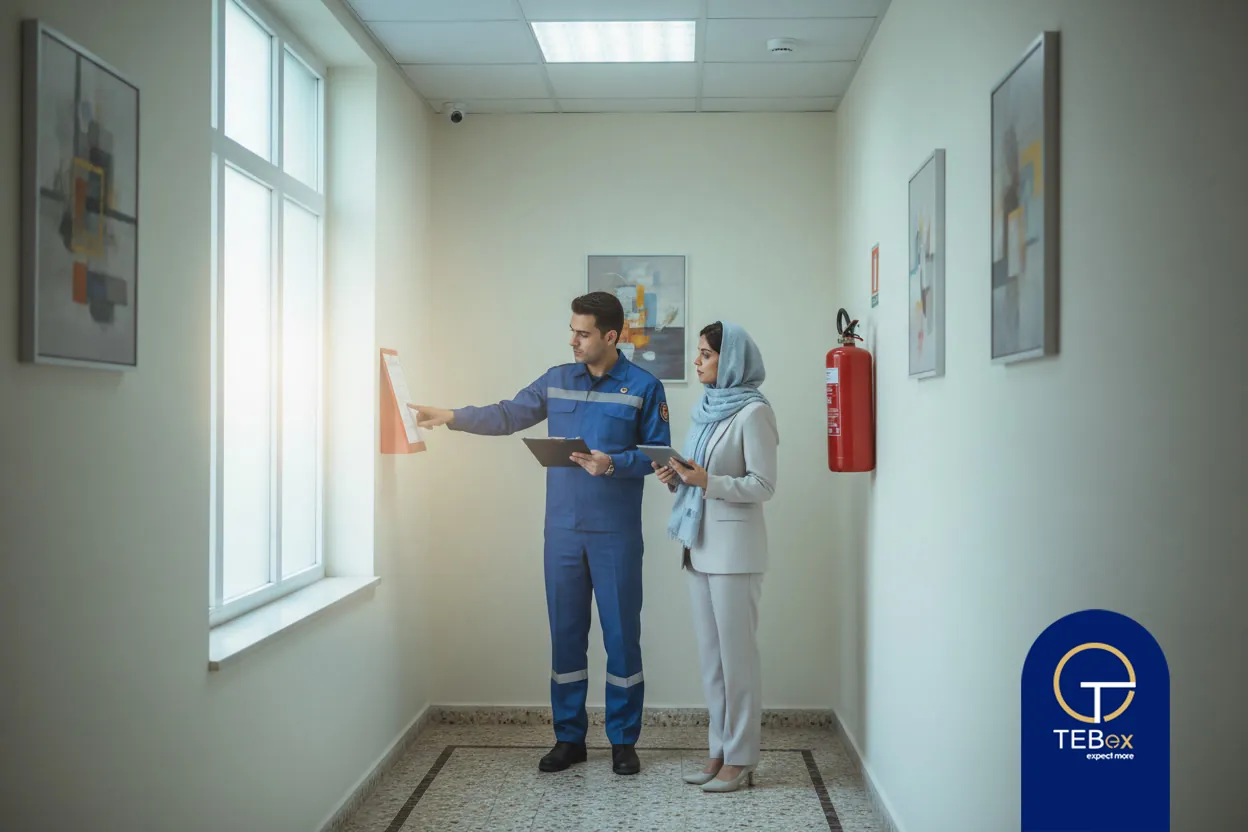 مجوز آتش نشانی برای کلینیک و بازدید کارشناس