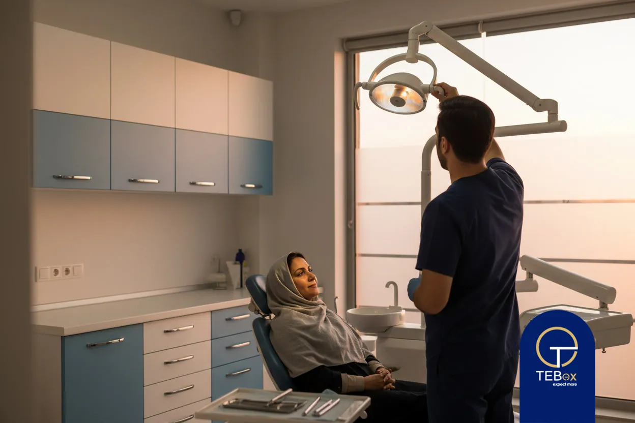 نورپردازی و رنگبندی آرامشبخش در فضای انتظار کلینیک دندانپزشکی