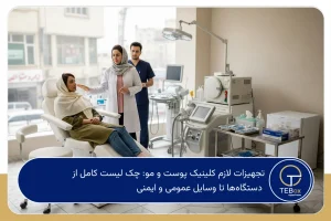 تجهیزات لازم کلینیک پوست و مو