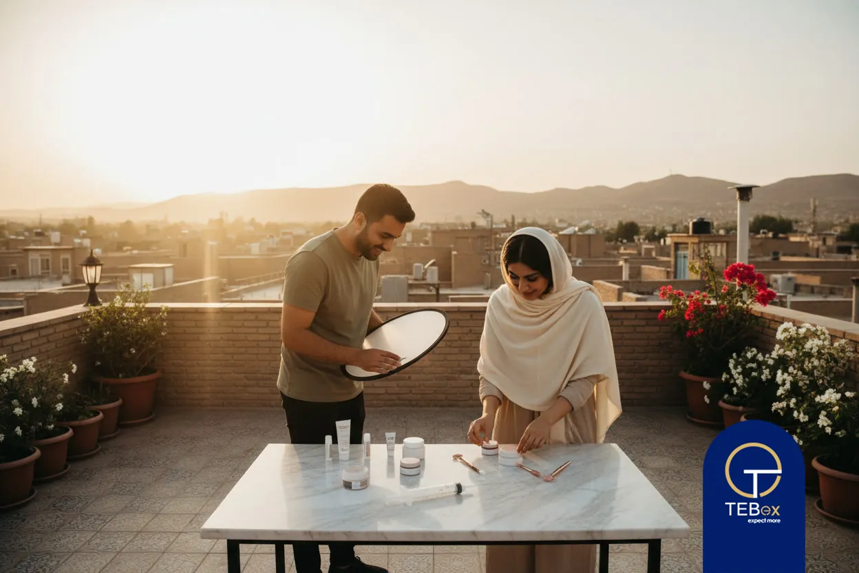 نمونه چیدمان محتوا برای تبلیغات فیلر لب و جذب نوبت